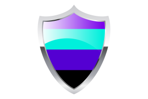 Alexigender Flag with Medieval Heater Shield flag