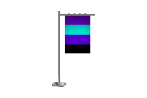 3d Alexigender Standing Flag flag