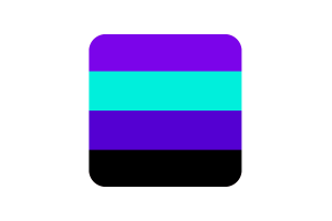 Alexigender Flag Square Rounded Shape flag