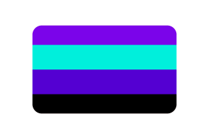 Alexigender Flag rounded Rectangle Vector Illustration flag