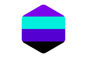 Alexigender Flag Rounded Hexagon Shape flag