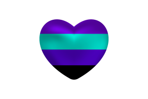 Love of Alexigender Heart Shape flag