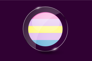 Bouton rond brillant du drapeau Aporagender flag