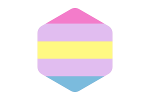 Drapeau Aporagender forme hexagone arrondi flag