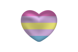 Amour d'Aporagender forme de cœur flag