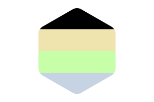 Cassgender Flag Rounded Hexagon Shape flag