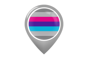Demiandrogyne Flag Map Pin Icon flag