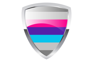 Demiandrogyne Shield Flag flag