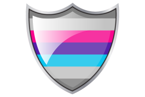 Shield with Flag of Demiandrogyne flag