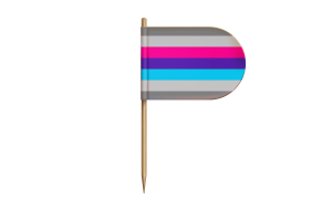 Demiandrogyne Flag for Desk, Table flag