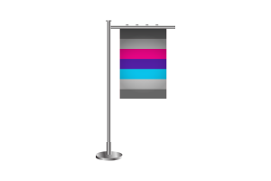 3d Demiandrogyne Standing Flag flag