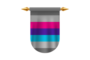 Demiandrogyne Flag Emblem Vector Images flag