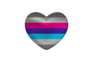 Love of Demiandrogyne Heart Shape flag