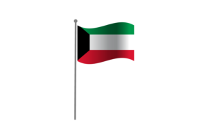Waving Flag of Kuwait flag