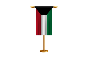 Kuwait Ceremonial Flag Vector Free flag