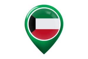 Kuwait Flag Map Pin Icon flag
