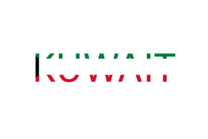 Kuwait Text Art flag