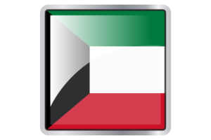 Kuwait Flag Square icon flag
