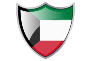 Shield with Flag of Kuwait flag