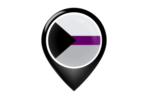 Demisexual Flag Map Pin Icon flag