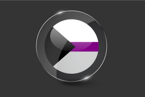 Demisexual Flag Glossy Round Button flag
