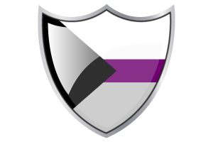 Shield with Flag of Demisexual flag