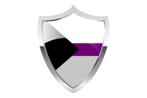 Demisexual Flag with Medieval Heater Shield flag