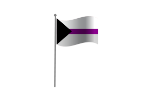 Waving Flag of Demisexual flag