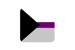 Demisexual Flag Square Rounded Shape flag