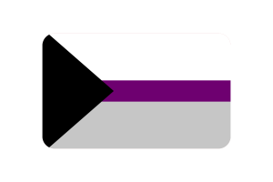 Demisexual Flag Rounded Rectangle Vector Illustration flag