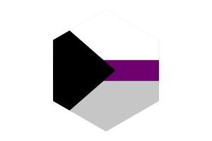 Demisexual Flag Hexagon Shape flag