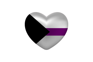 Love of Demisexual Heart Shape flag