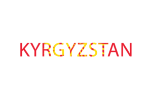 Kyrgyzstan Text Art flag