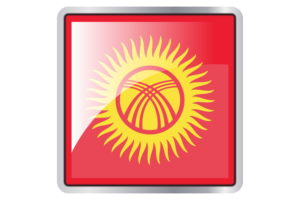 Kyrgyzstan Flag Square icon flag