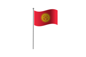 Waving Flag of Kyrgyzstan flag