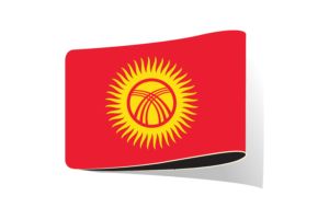 Kyrgyzstan Flag Illustration Clipart flag