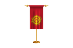 Kyrgyzstan Ceremonial Flag Vector Free flag