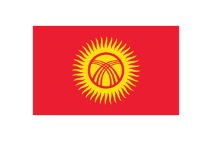 Kyrgyzstan Flag Triangle Vector Illustration flag