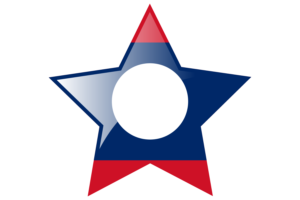 Laos Flag Star Icon flag