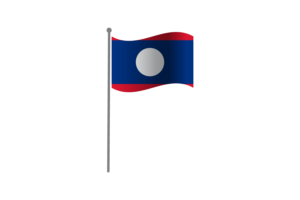 Waving Flag of Laos flag
