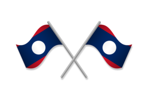 Laos Flag Emblem Vector Free flag