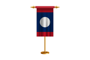 Laos Ceremonial Flag Vector Free flag