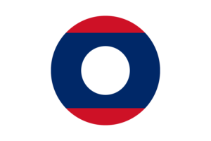 Laos Flag Circle Vector Free flag