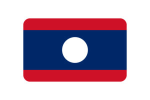Laos Flag Triangle Rounded Shape flag