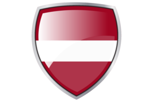 Heraldyczna tarcza flagi Łotwy flag