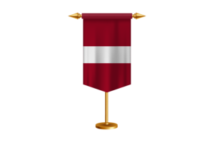 Ilustracja flagi Łotwy z podstawą flag