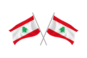Lebanon Waving Friendship Flag flag