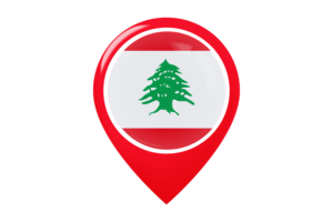 Lebanon Flag Map Pin Icon flag