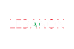 Lebanon Text Art flag