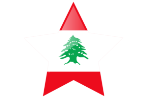 Lebanon Flag Star Icon flag
